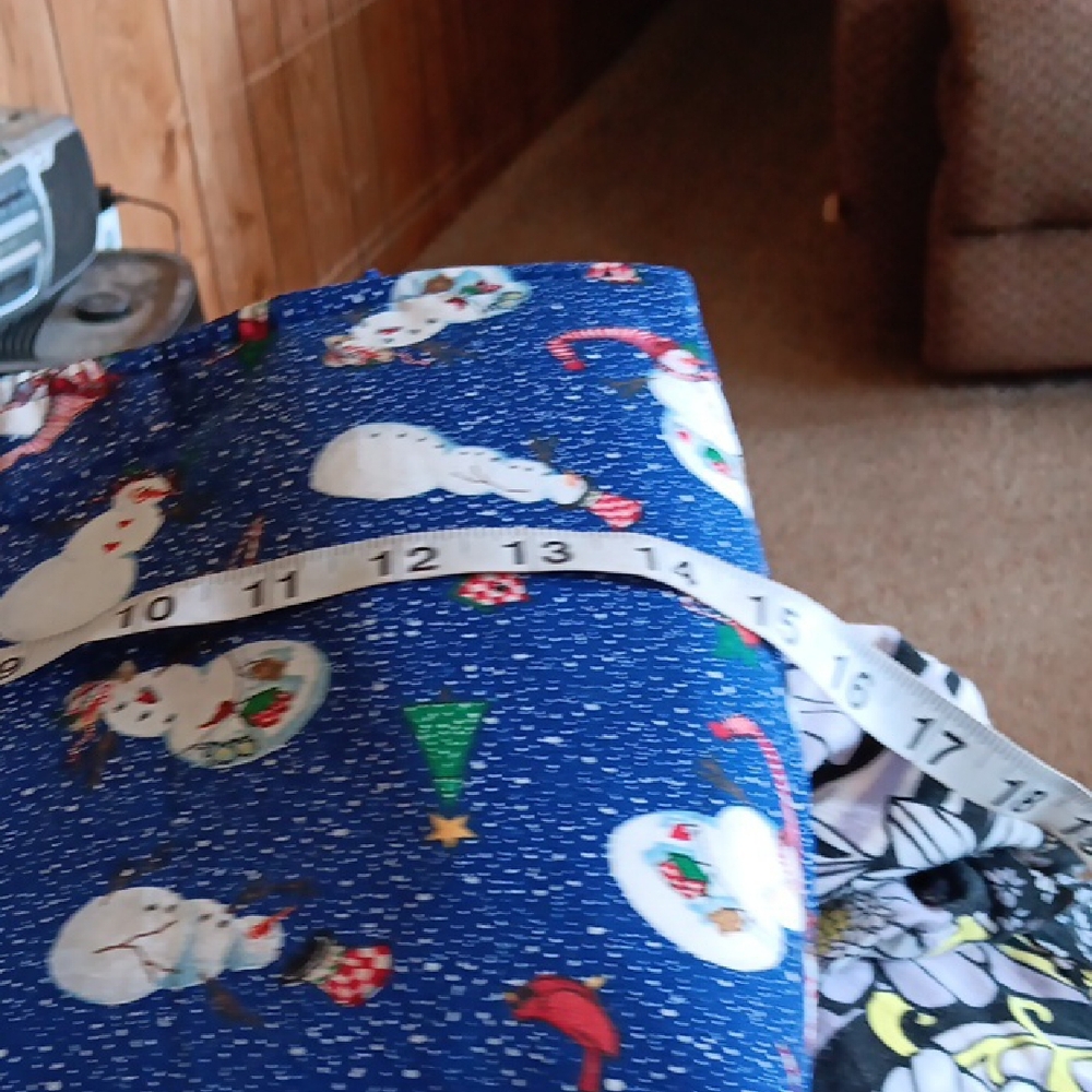 Festive Blue and White Winter Tote Bag - Picture 7 of 9